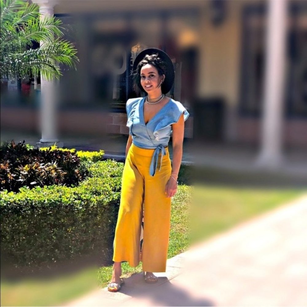 Wide Leg Cropped Pants